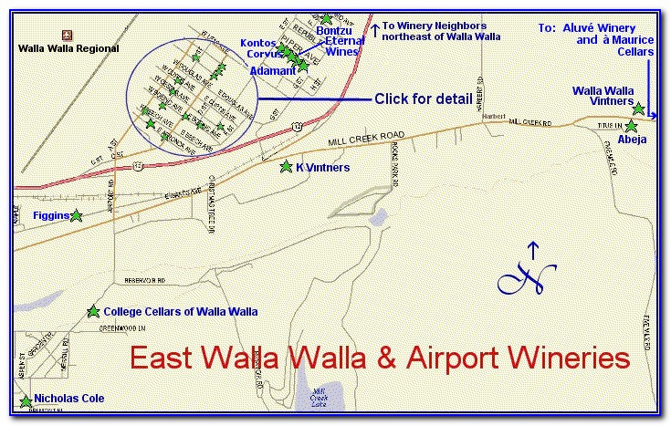 Walla Walla Winery Map