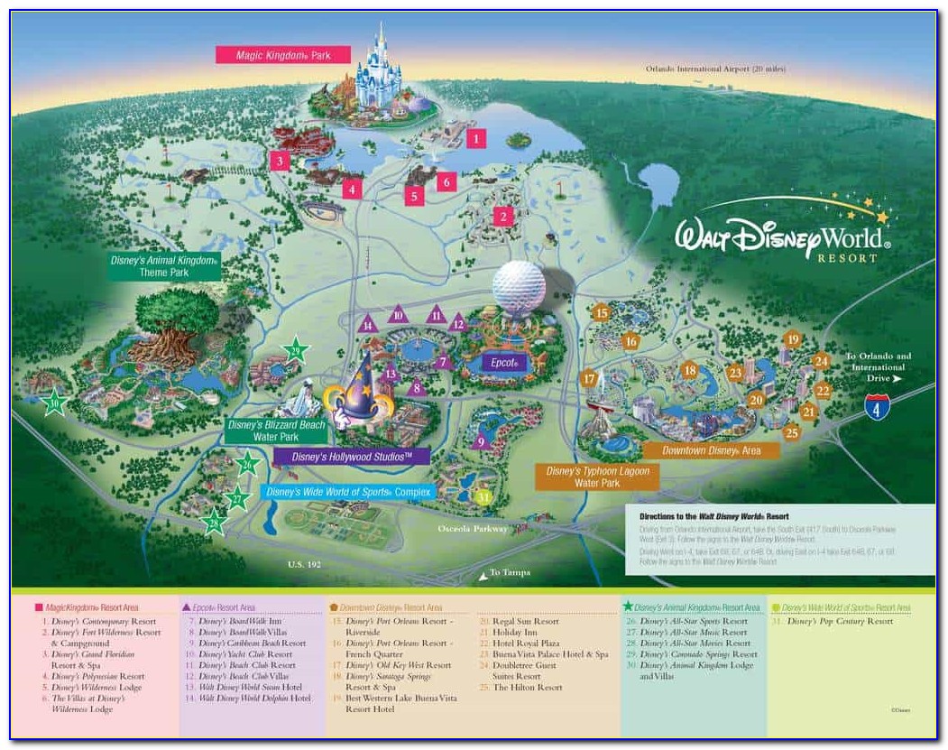 Walt Disney World Resort Map Throw Blanket