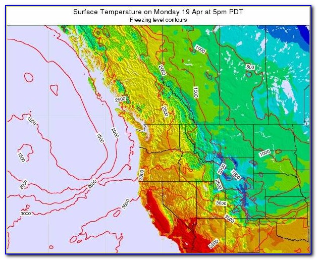 Washington Weather Temperature Map