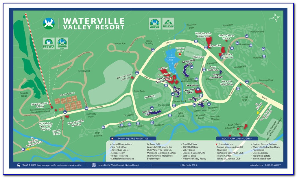 Waterville Valley Mountain Trail Map