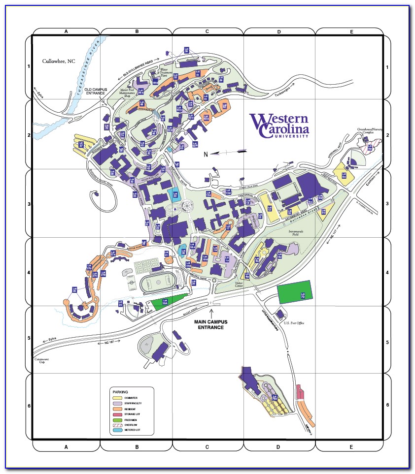 Wcu Campus Parking Map