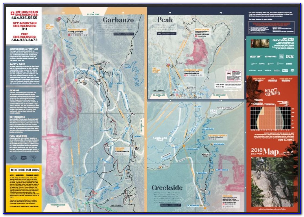Whistler Blackcomb Bike Trail Map