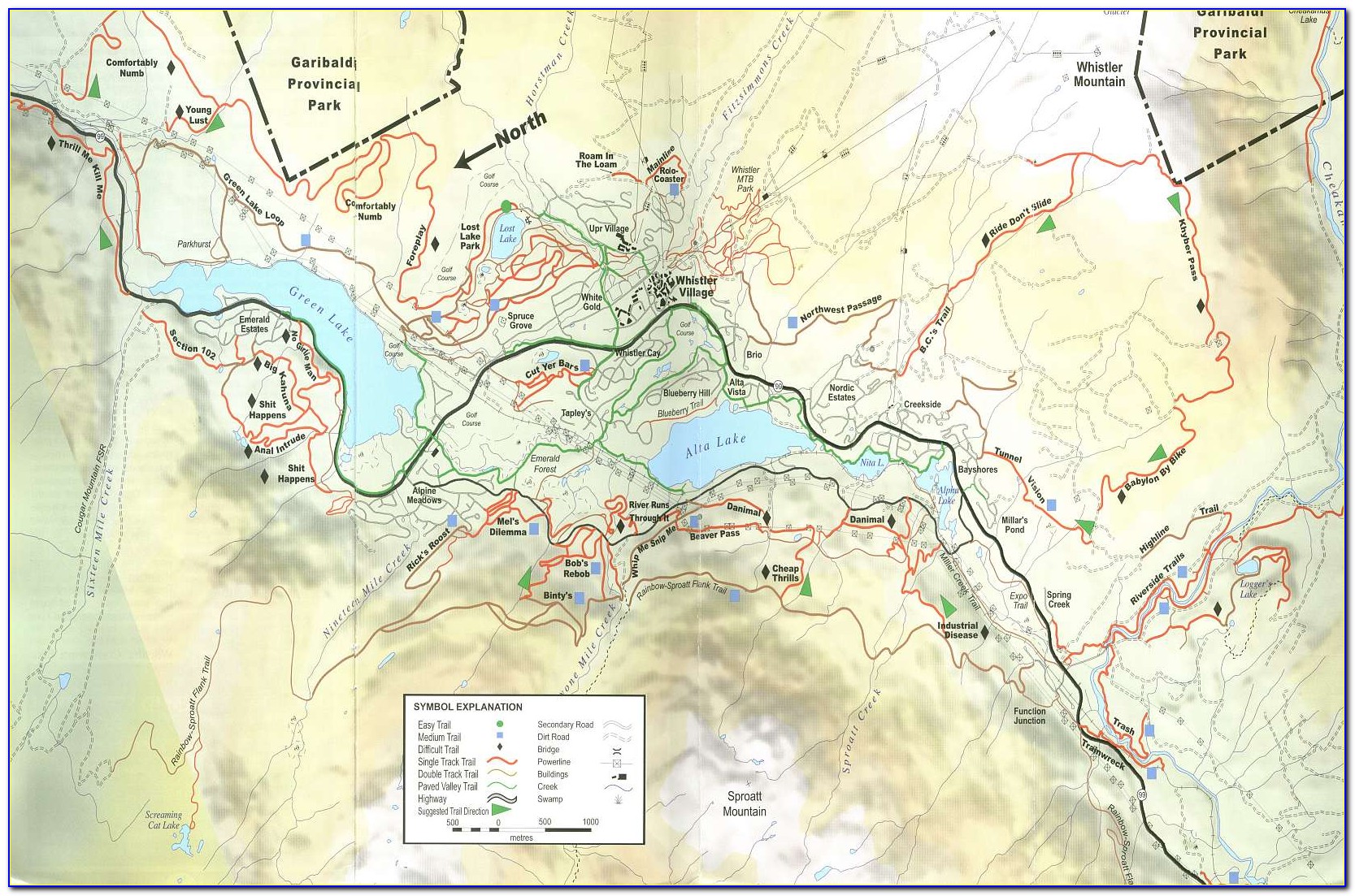 Whistler Blackcomb Trail Map 3d