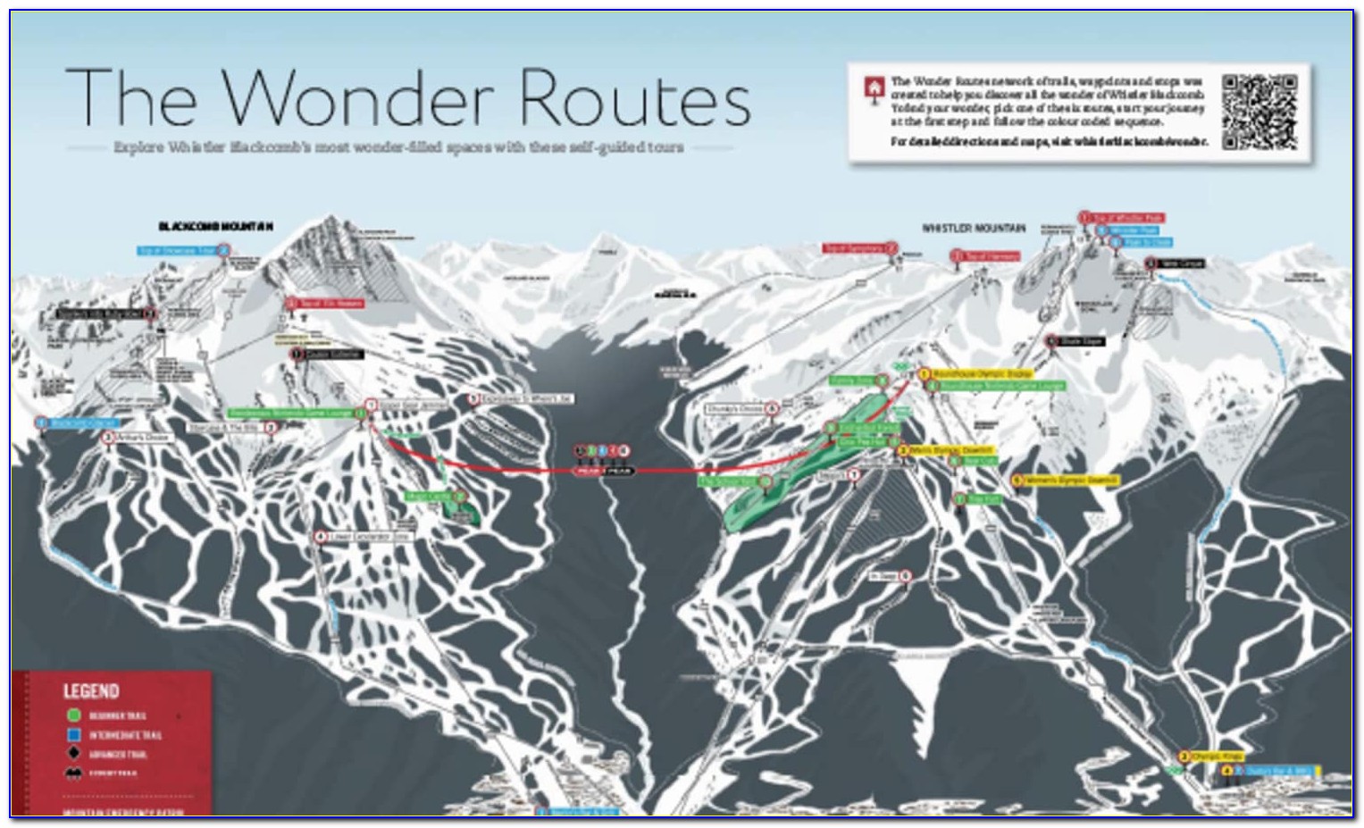 Whistler Blackcomb Trail Map Art