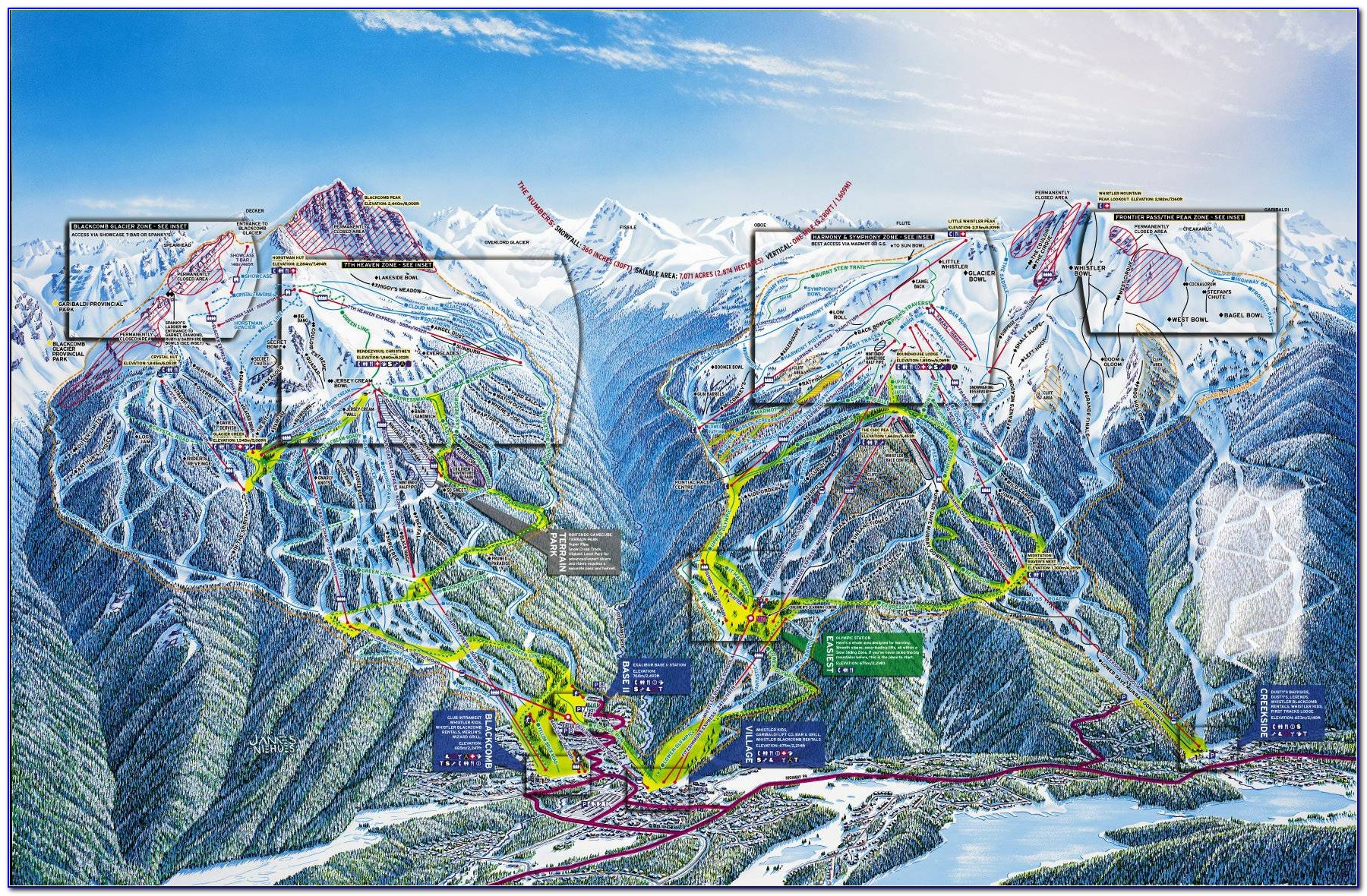 Whistler Blackcomb Trail Map Puzzle
