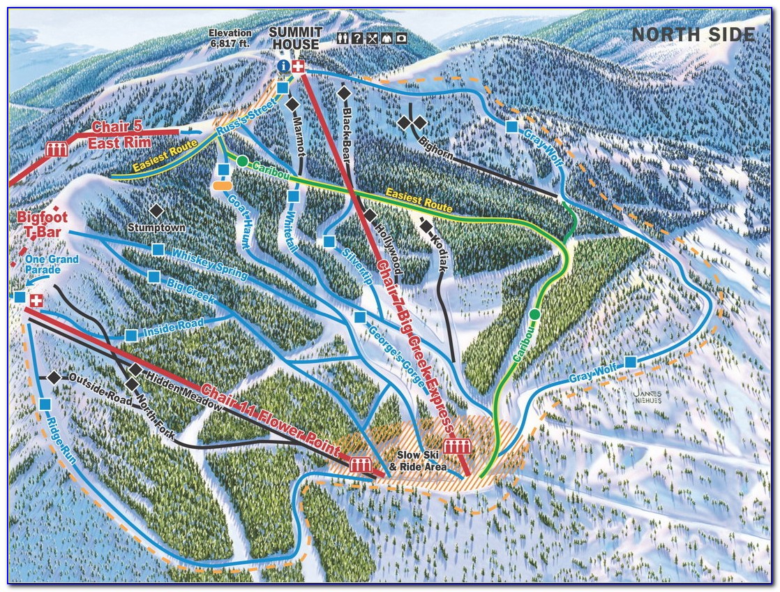 Whitefish Montana Ski Map