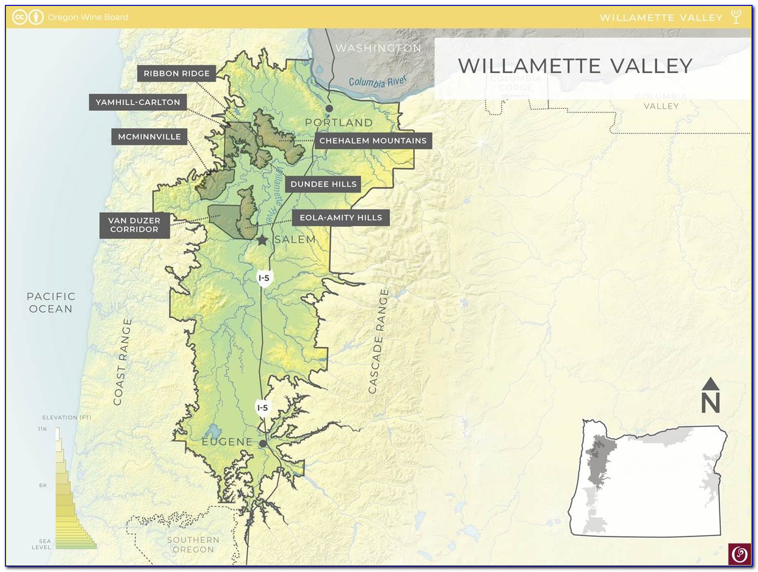 Willamette Valley Wine Trail Map
