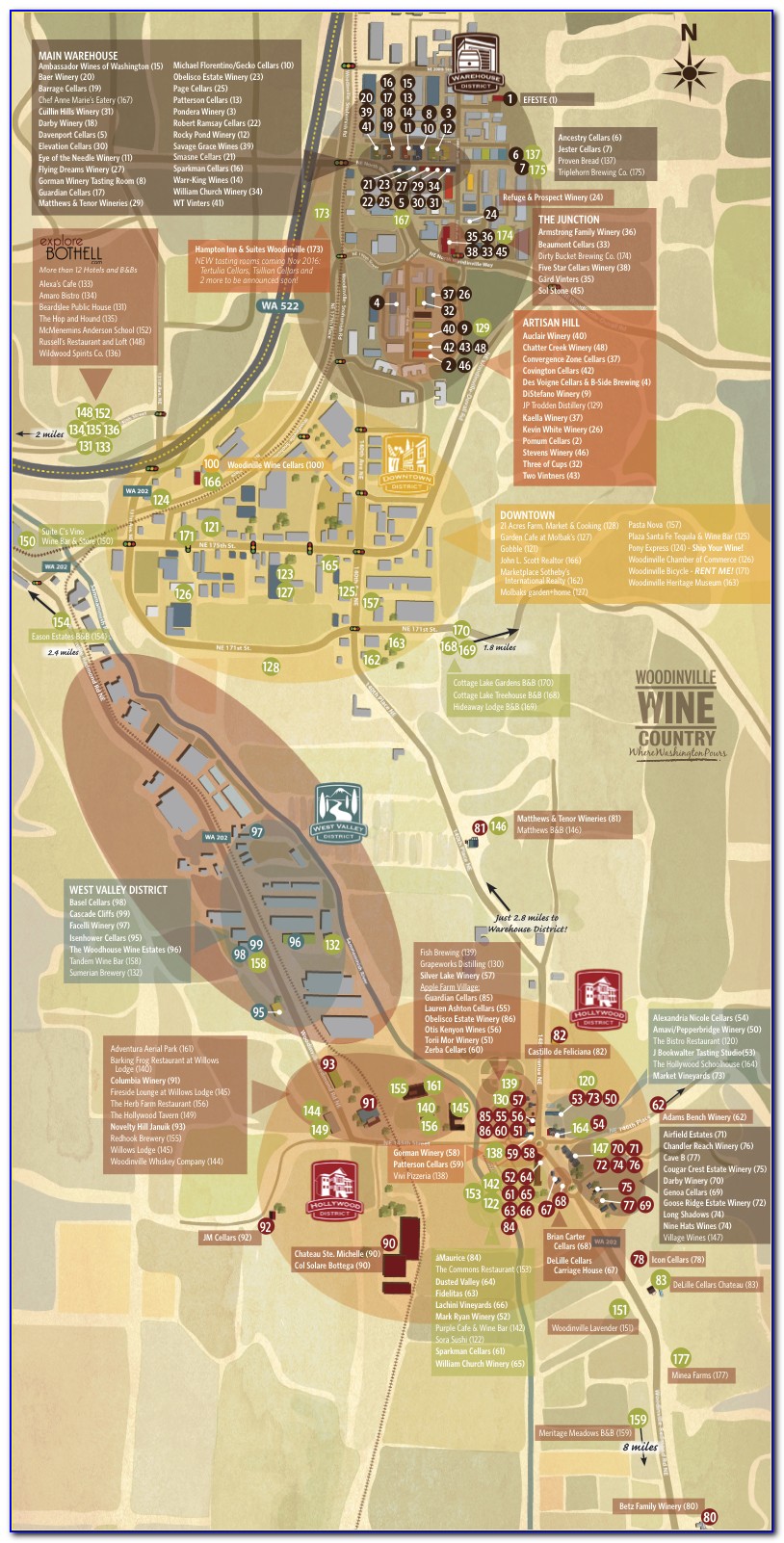Woodinville Winery Map
