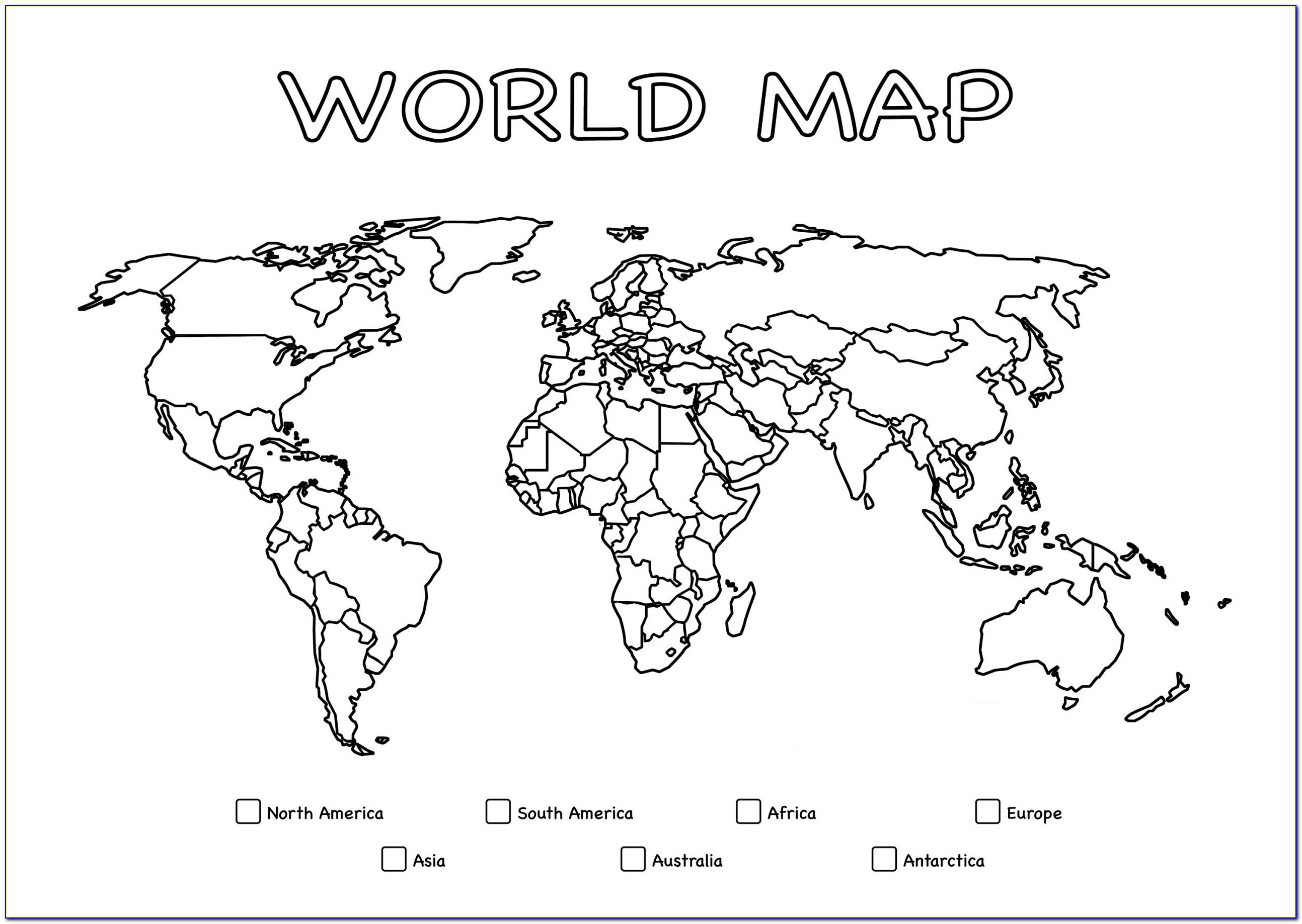 World Map Coloring Countries