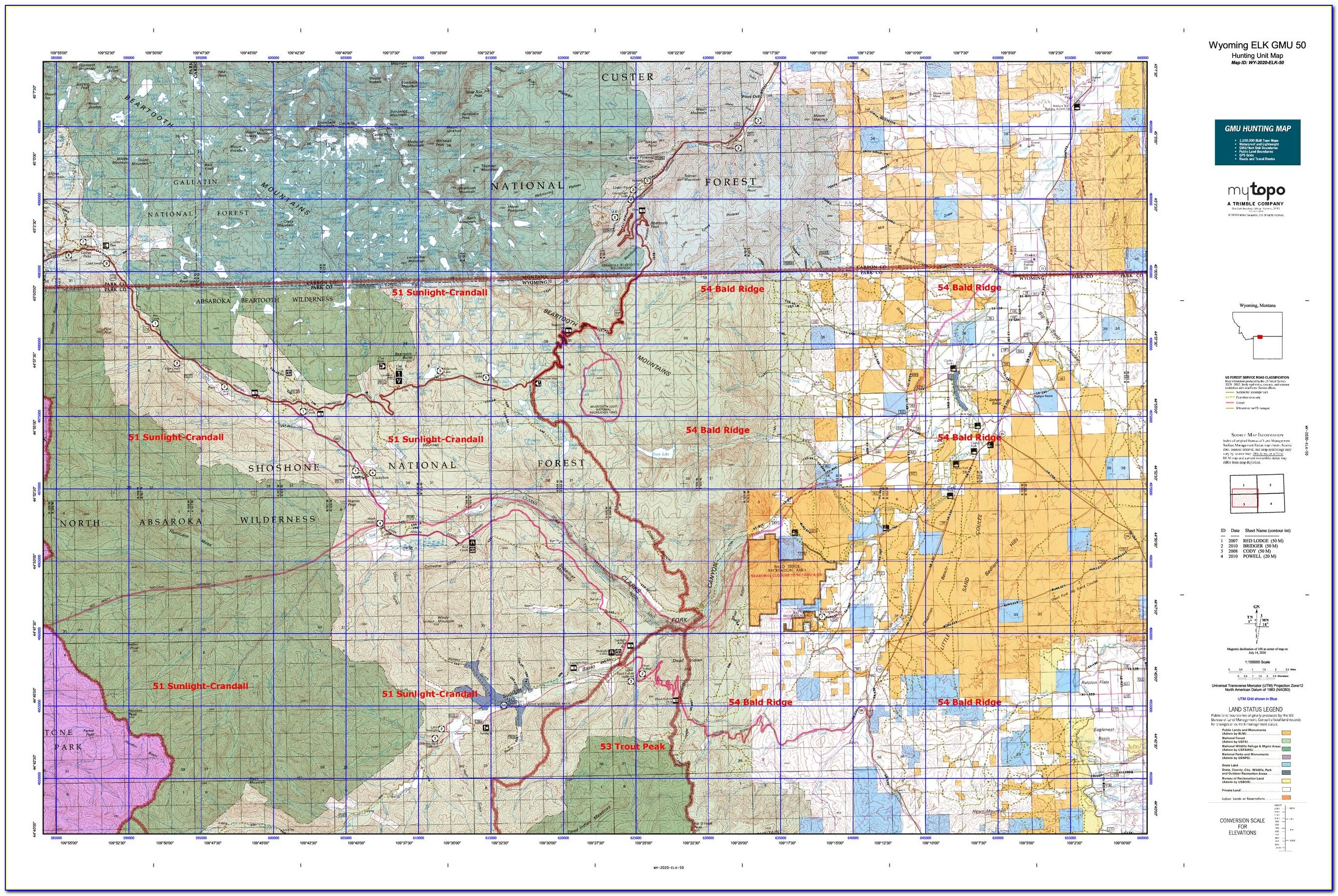 Wyoming Elk Unit Map 2019