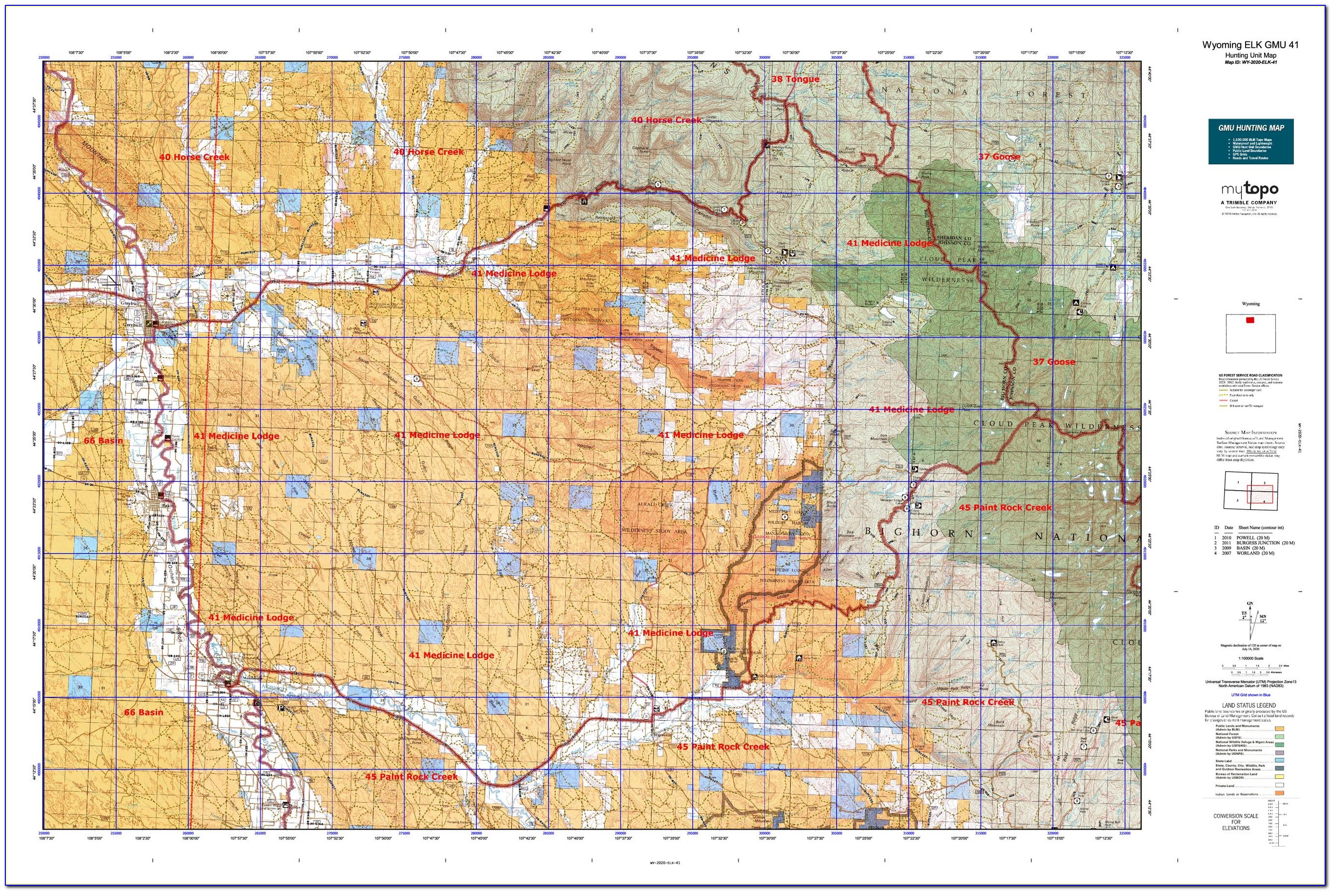 Wyoming Elk Unit Map 2020