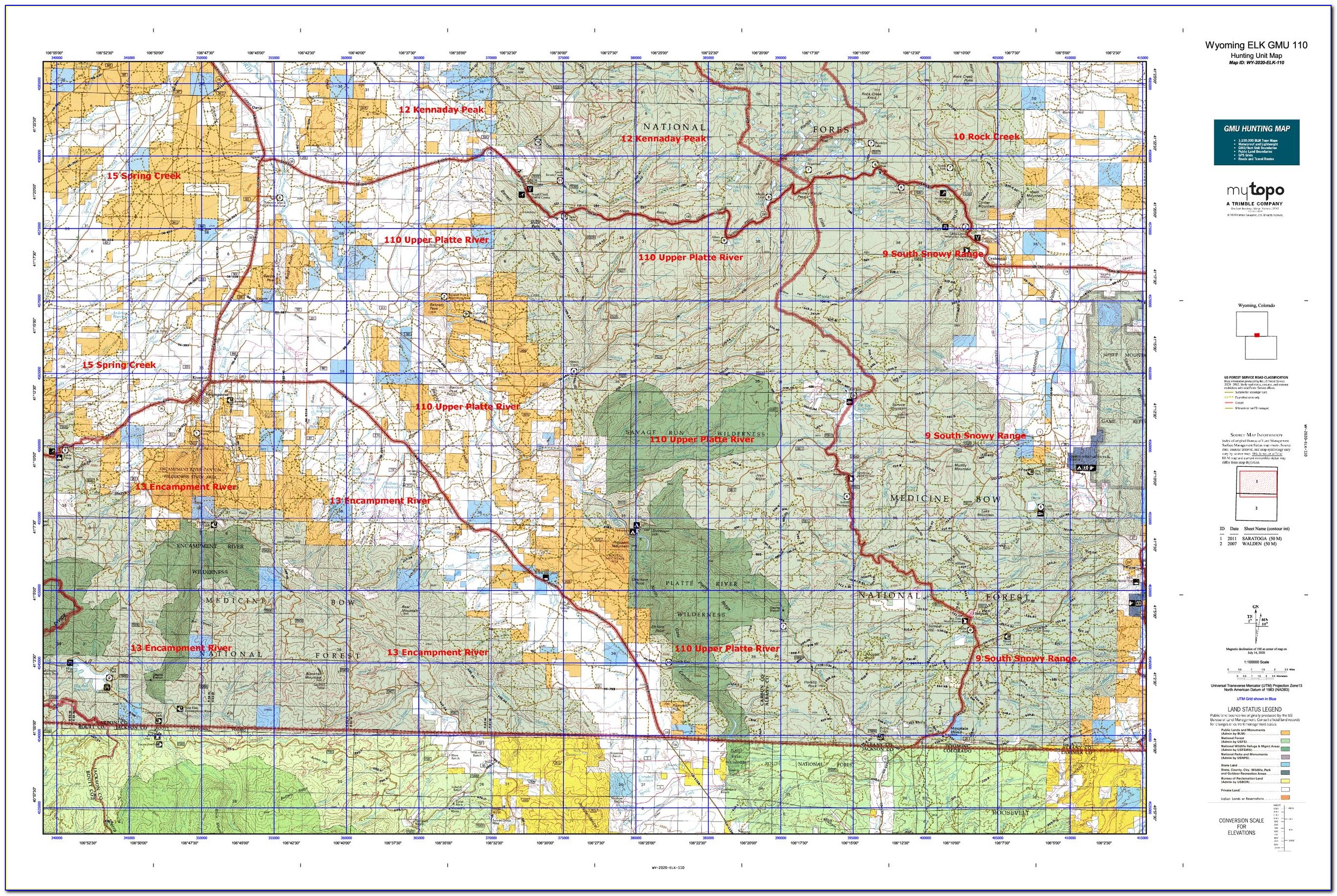 Wyoming Elk Unit Map 2021