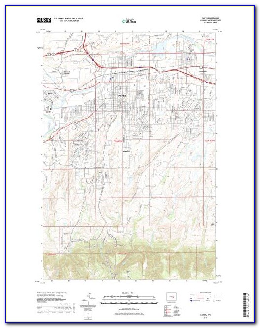 Wyoming State Topographic Map