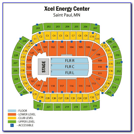 Xcel Energy Center Seating View