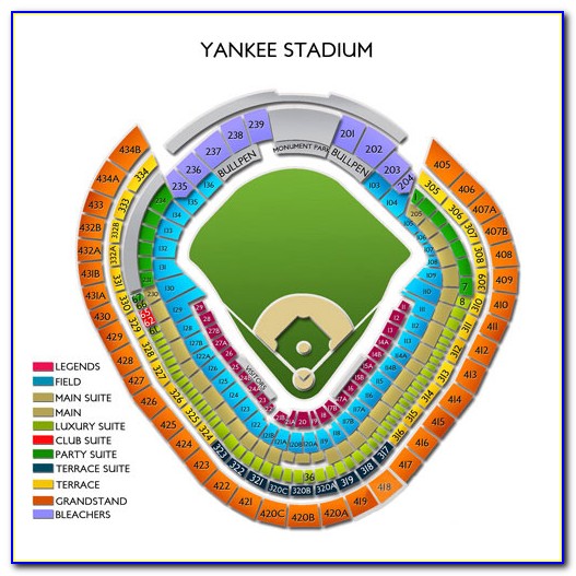Yankee Stadium Seat Map Interactive