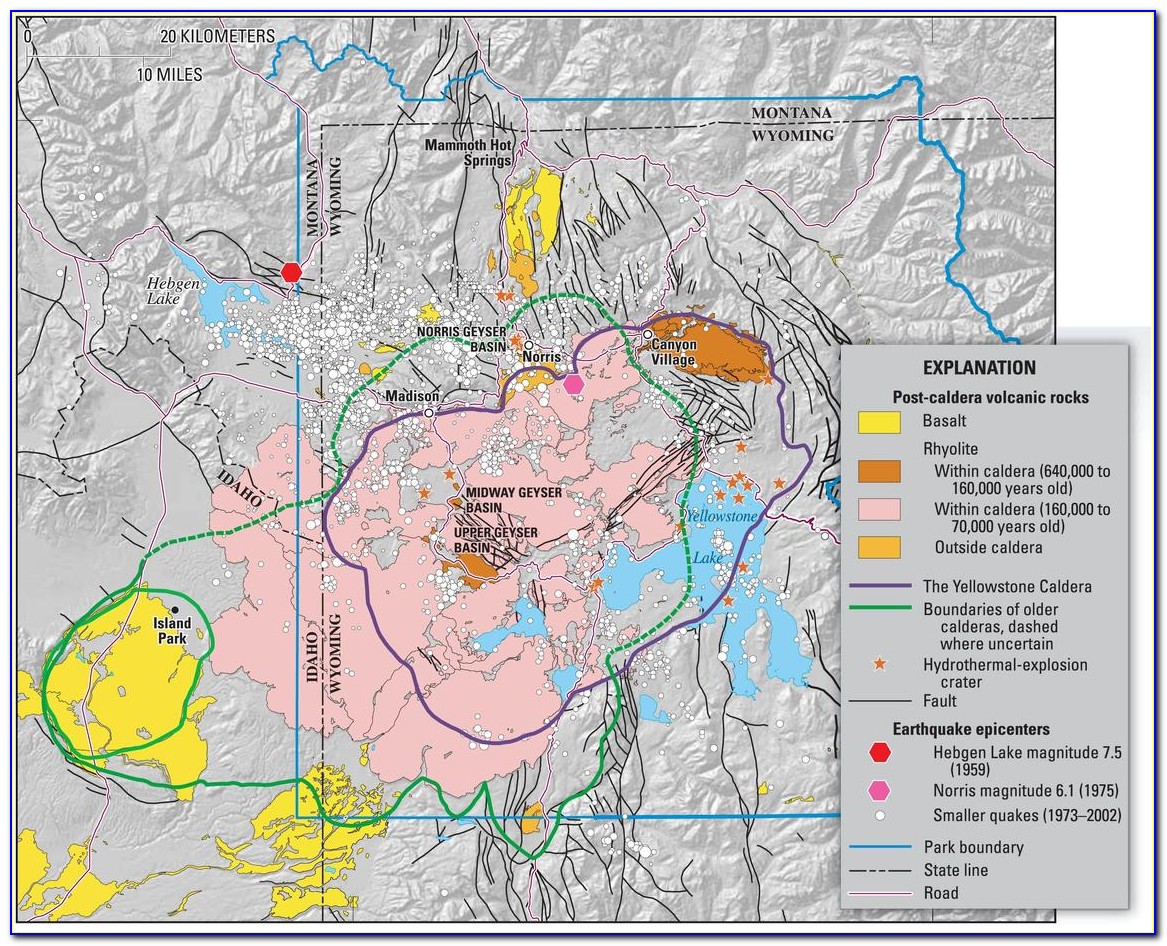 Yellowstone Caldera Map Location