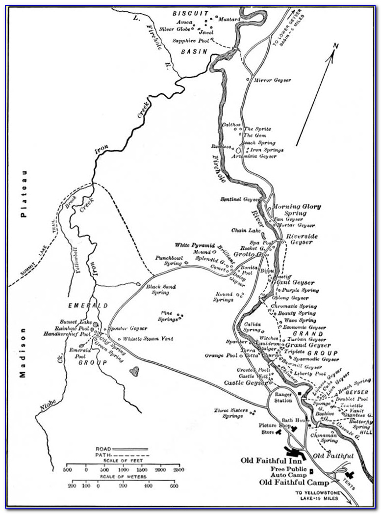 Yellowstone Norris Geyser Basin Map