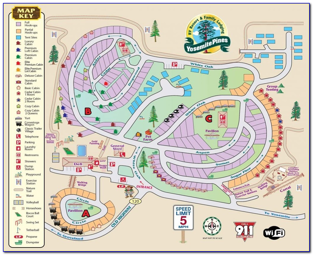 Yosemite Backpackers Campground Map
