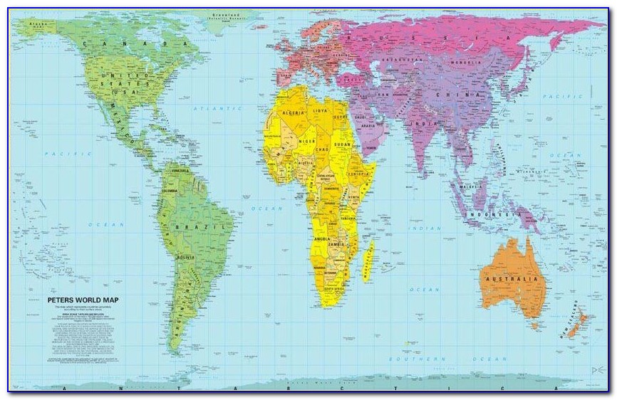 Accurate Proportional World Map