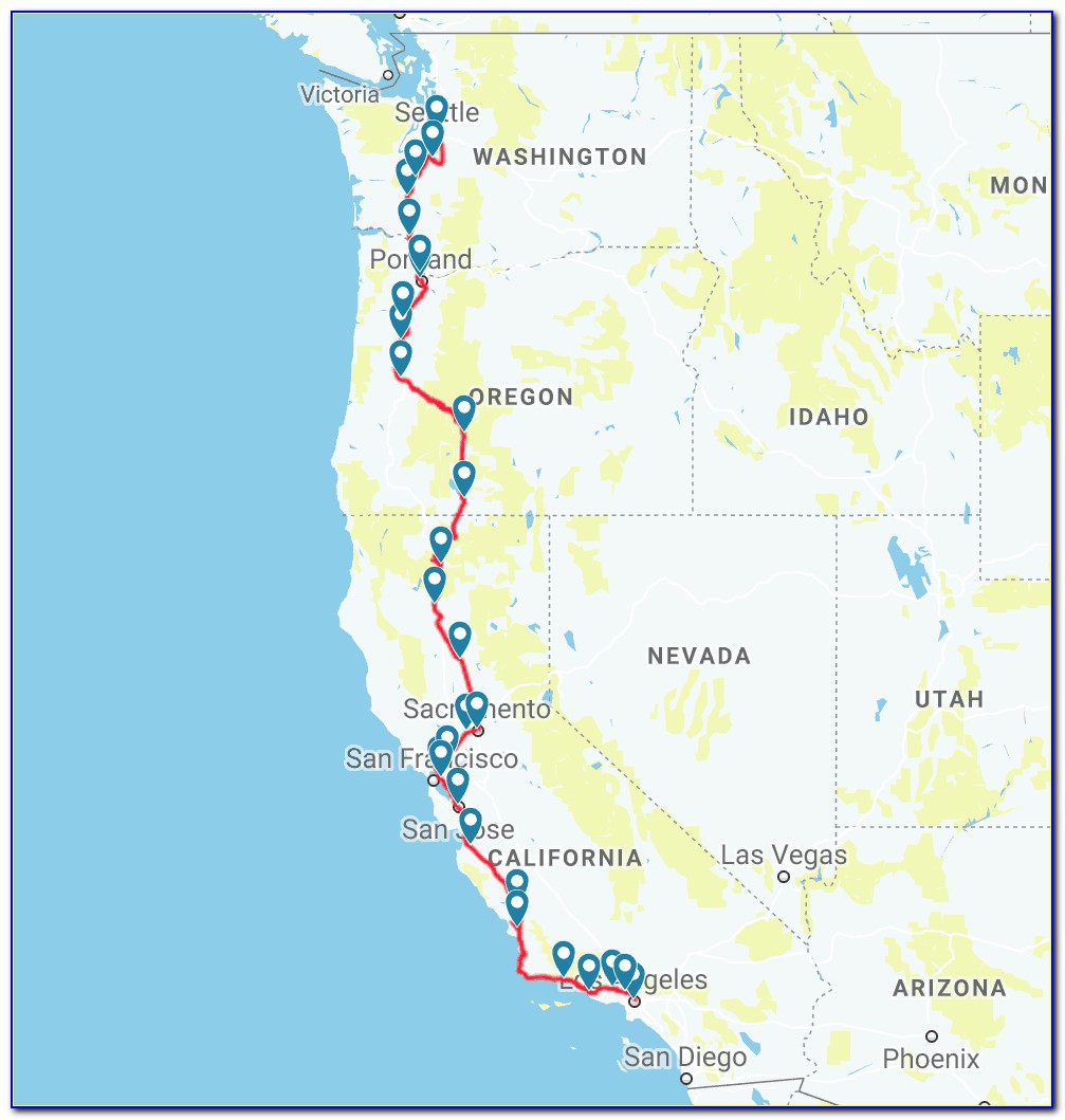 Amtrak Coast Starlight Route Stops