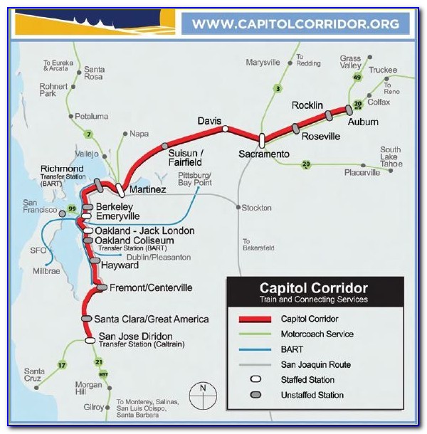 Amtrak Map California Bay Area