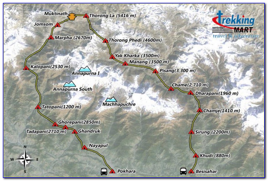Annapurna Circuit Map Download