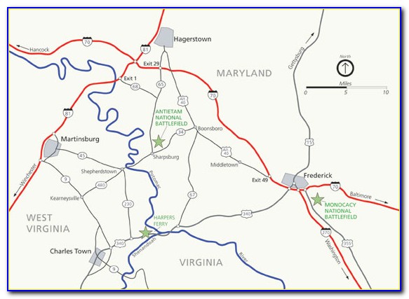 Antietam Battlefield Burial Map