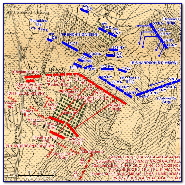 Antietam Battlefield Monuments Map