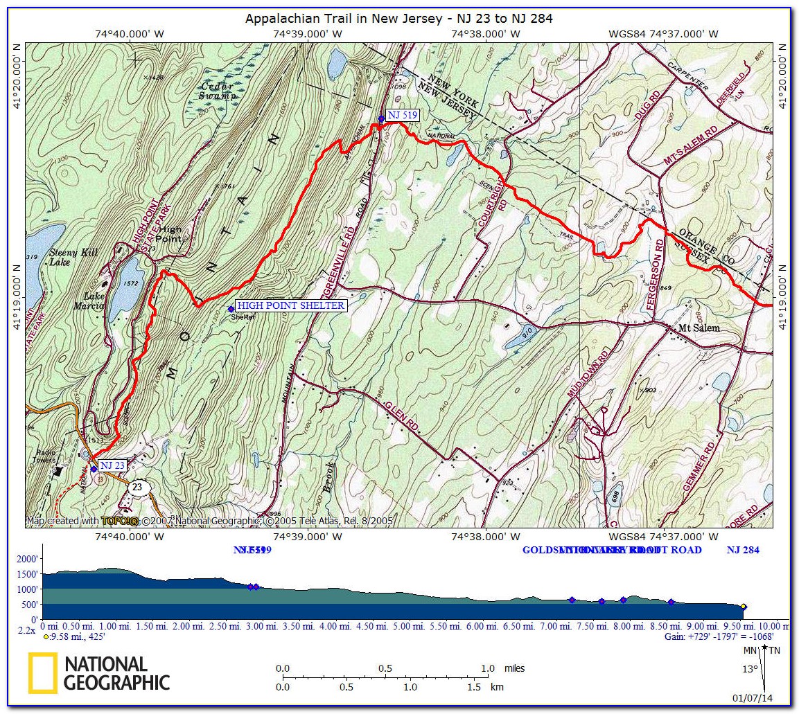 Appalachian Trail Map Nj Ny