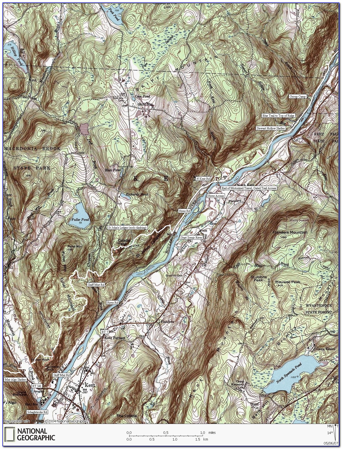 Appalachian Trail Map Vermont New Hampshire
