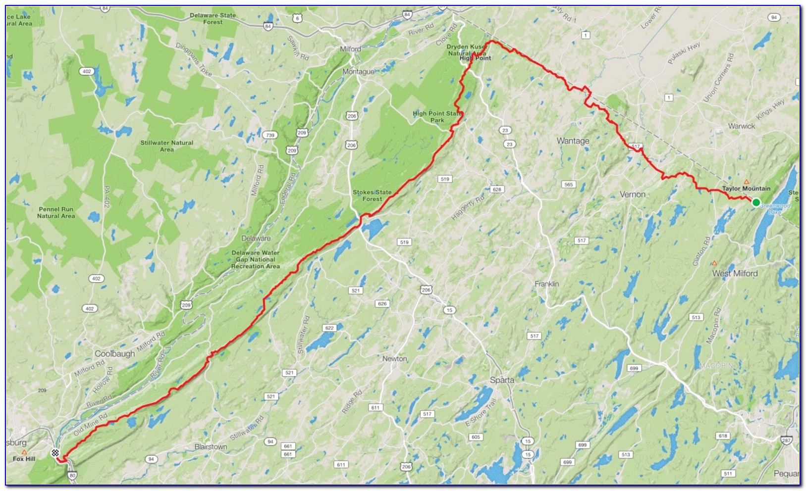 Appalachian Trail Vermont Map