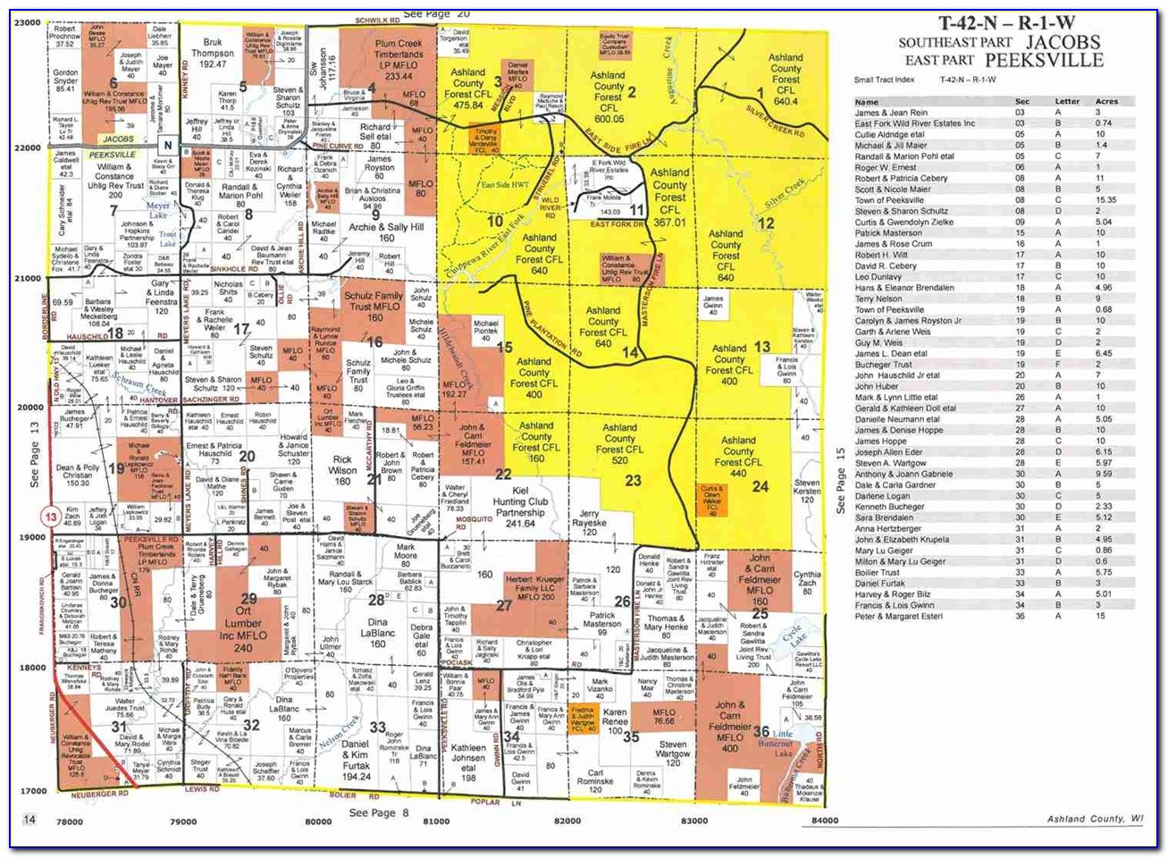 Ashland County Wisconsin Plat Maps
