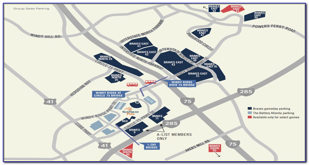 Atlanta Braves Parking Lot Map