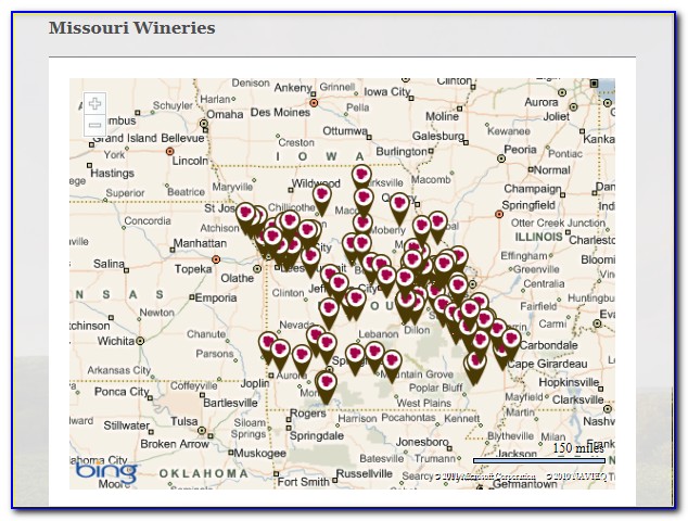 Augusta Missouri Wineries Map