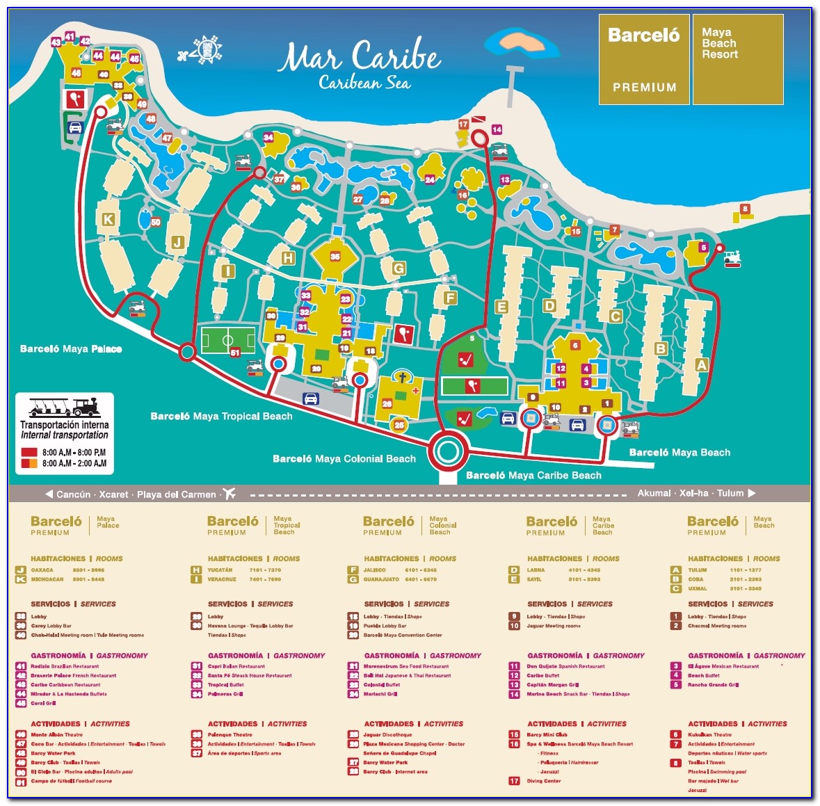 Barcelo Maya Resort Map Pdf