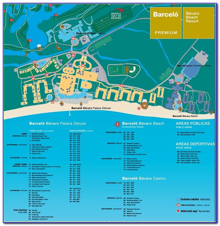 Barcelo Riviera Maya Hotel Map