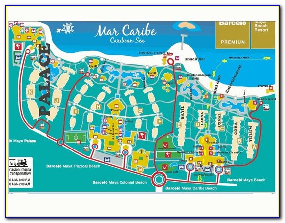 Barcelo Riviera Maya Resort Map