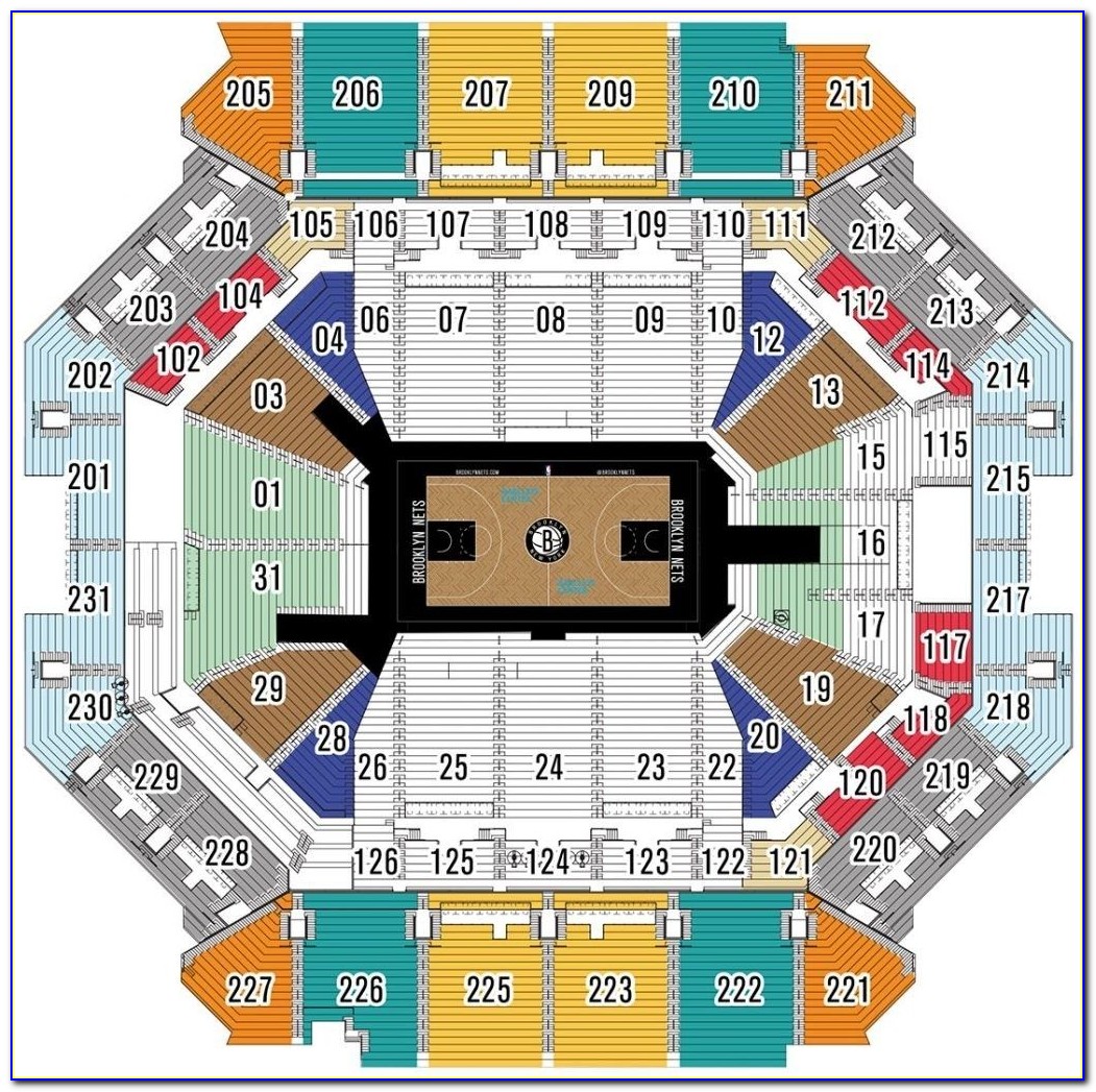 Barclays Center Arena Map