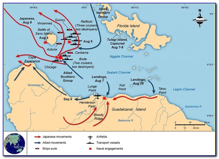 Battle Of Guadalcanal Maps