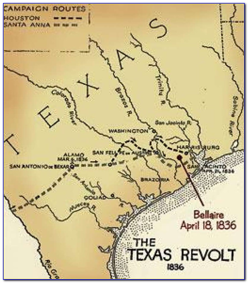 Battle Of San Jacinto Texas Map