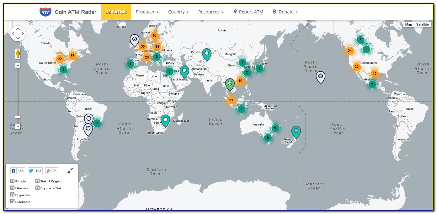 Bitcoin Atm Map In The World