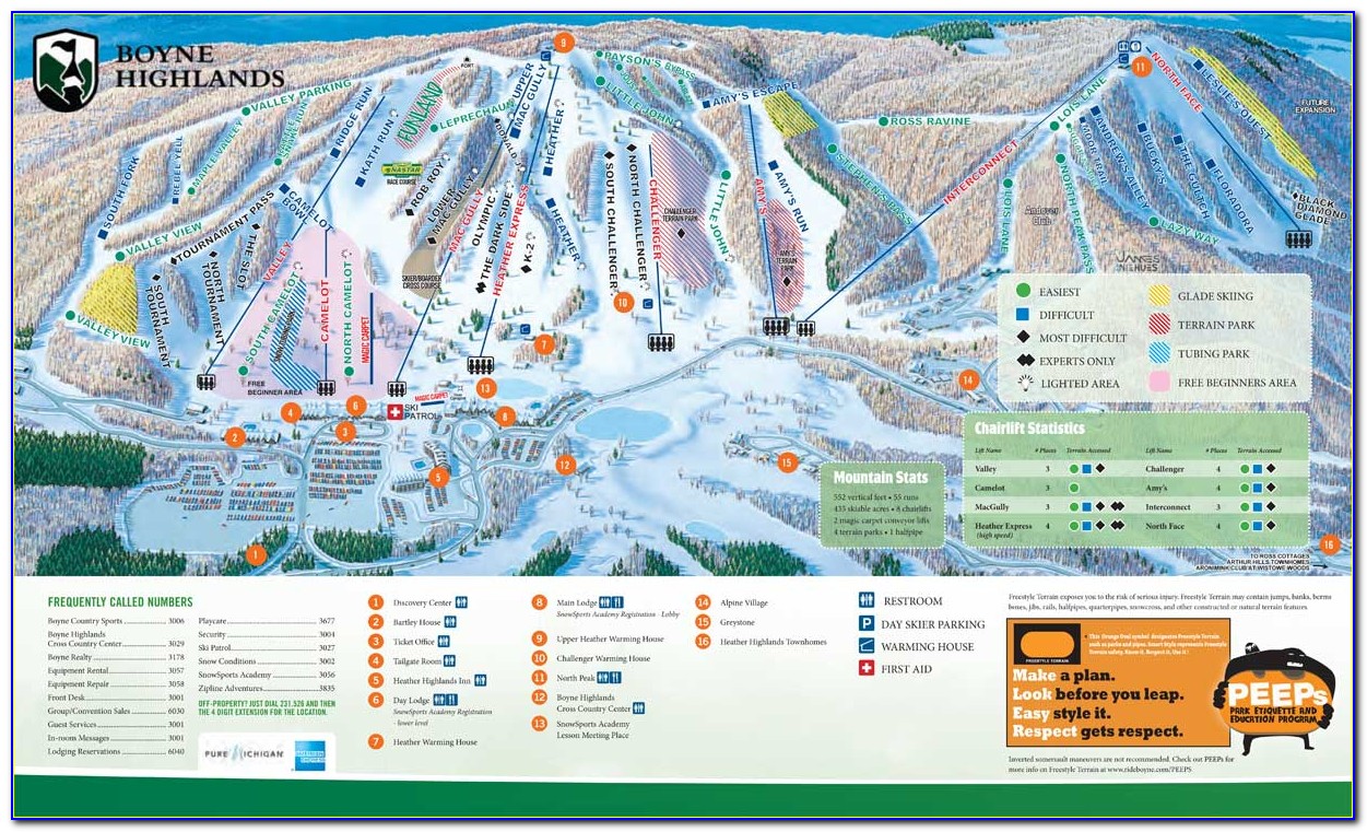 Boyne Mountain Ski Resort Map