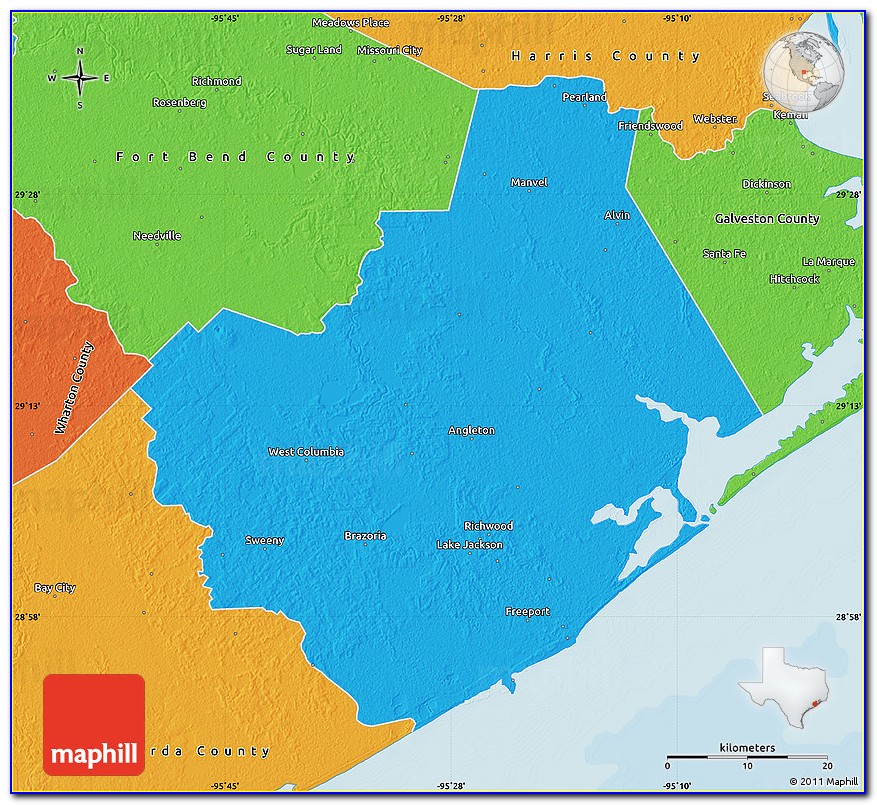 Brazoria County Map Boundaries