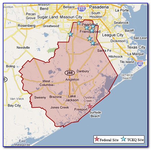 Brazoria County Map Texas