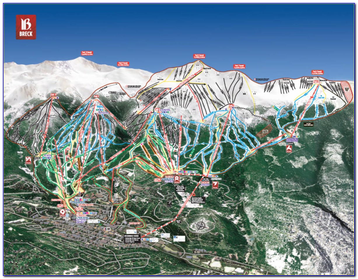 Breckenridge Ski Resort Lodging Map