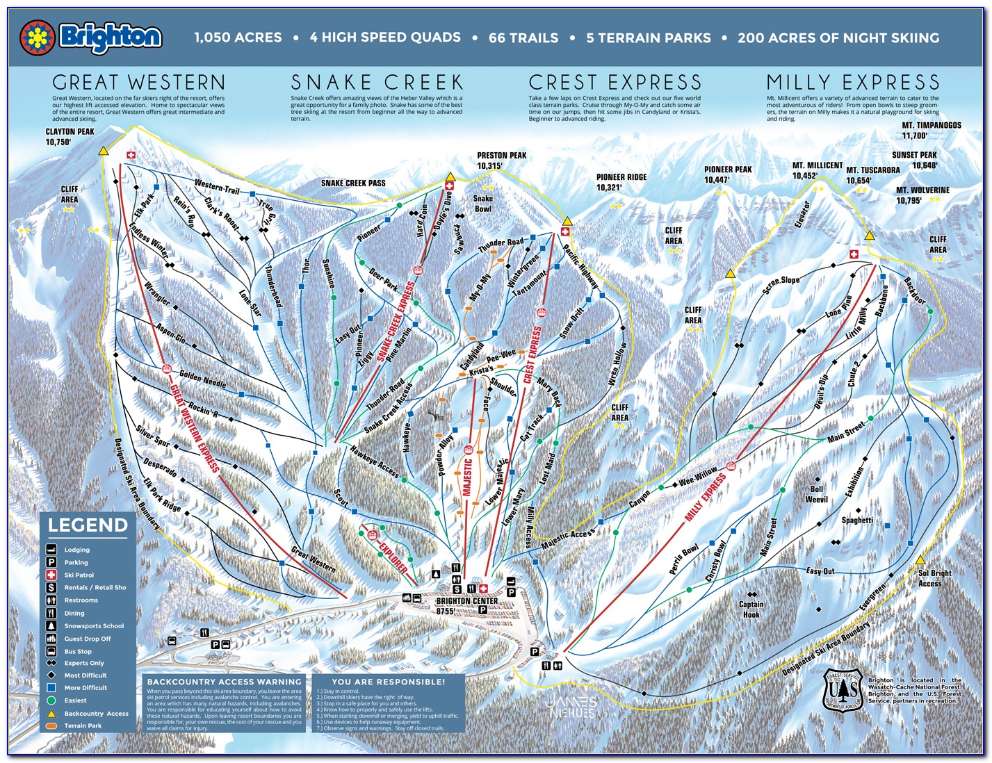 Brighton Ski Resort Map