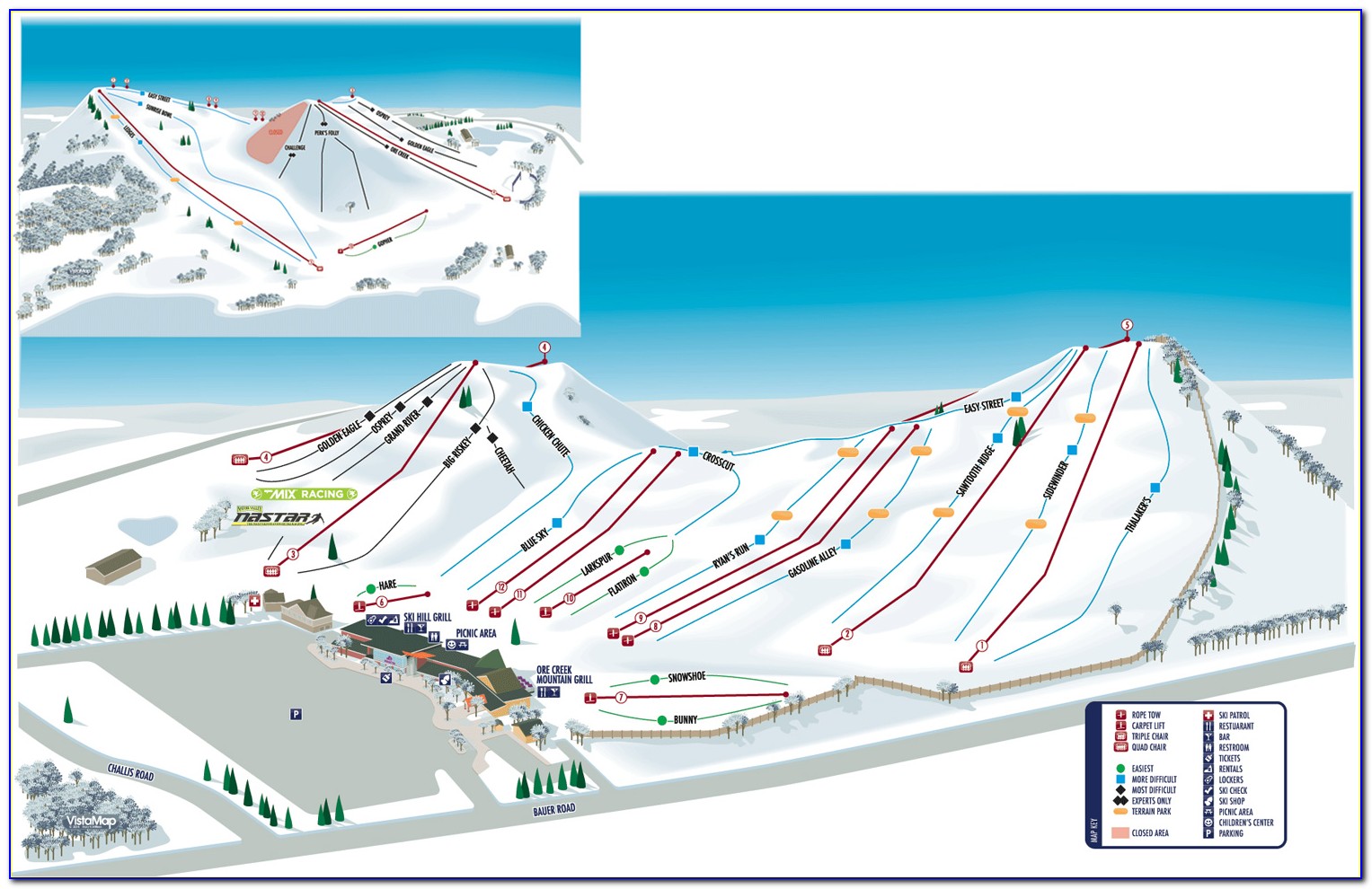 Brighton Ski Resort Night Skiing Trail Map