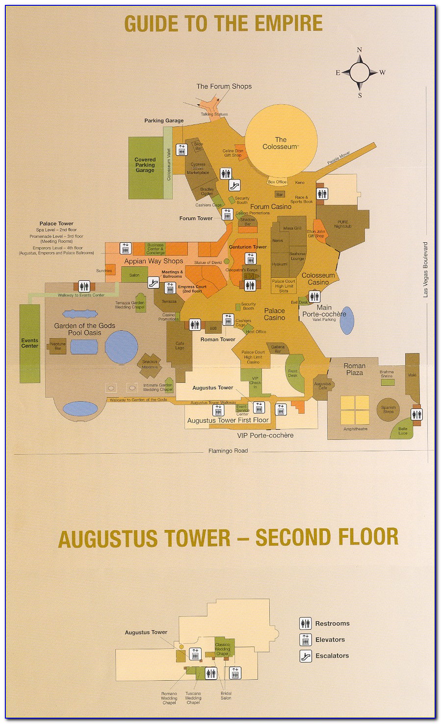 Caesars Palace Octavius Tower Map