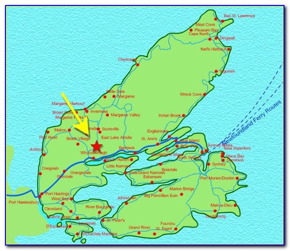 Cape Breton Island Road Map