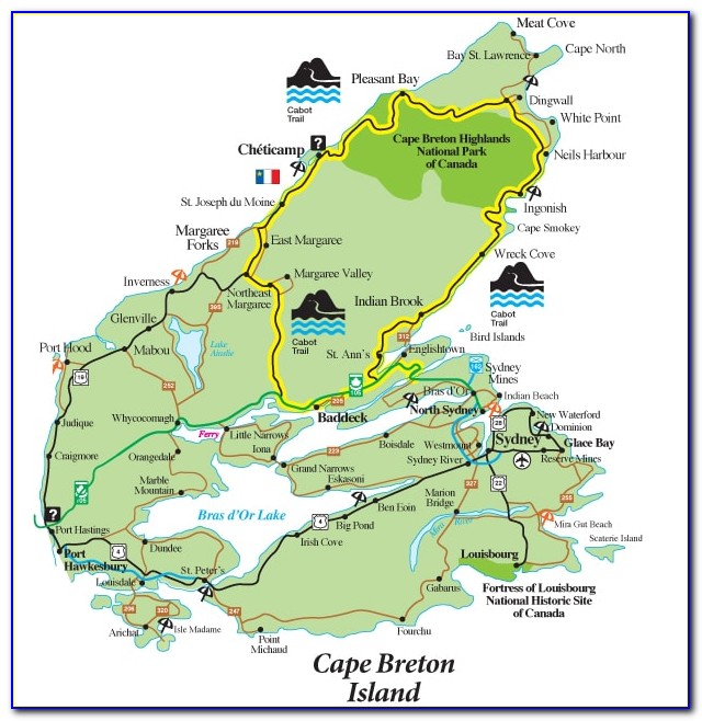 Cape Breton Island Topographic Map